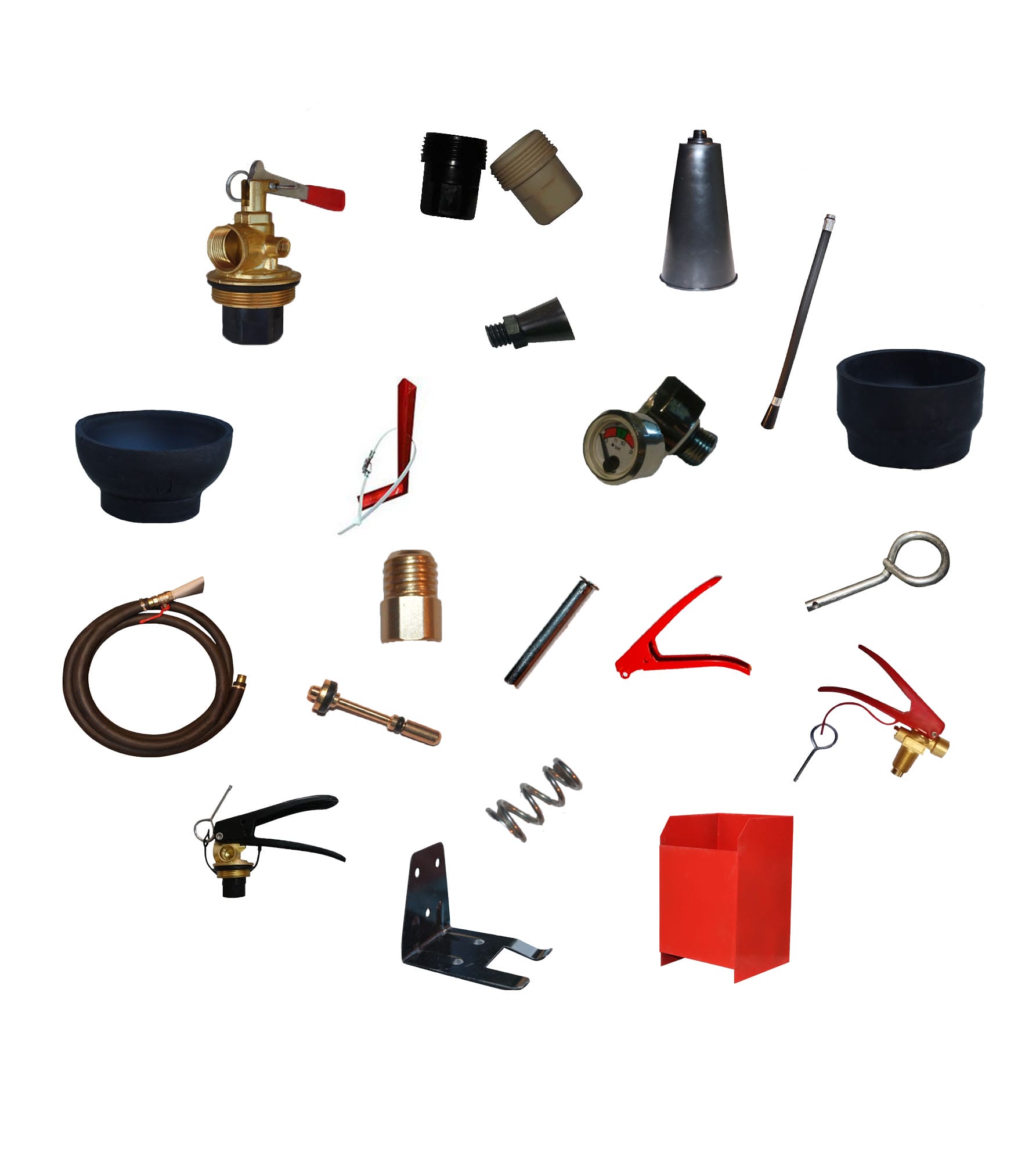 Accessories for fire extinguishers